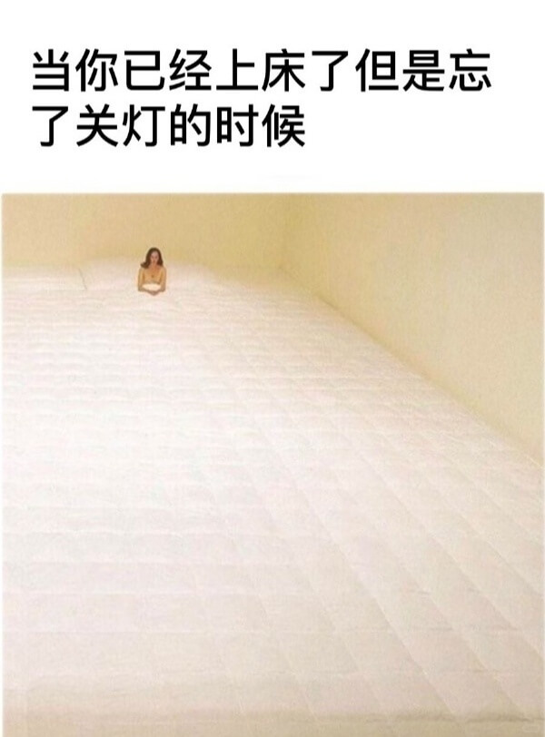 当你已经上床了但是忘了关灯的时候
