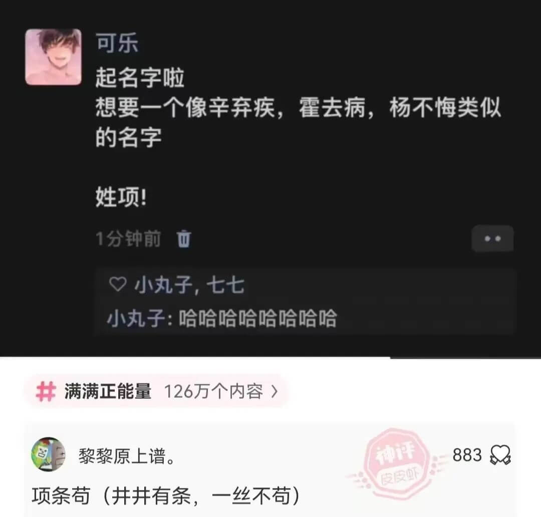 可乐起名字啦想要一个像辛弃疾，霍去病，杨不悔类似的名字姓项！