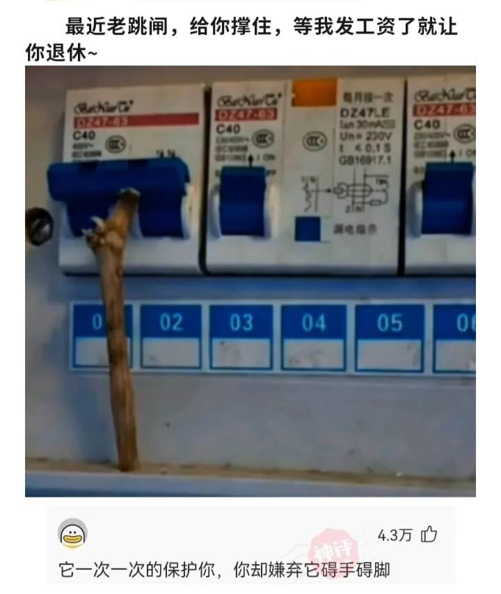 最近老跳闸，给你撑住，等我发工资了就让你退休~0每月按一次a