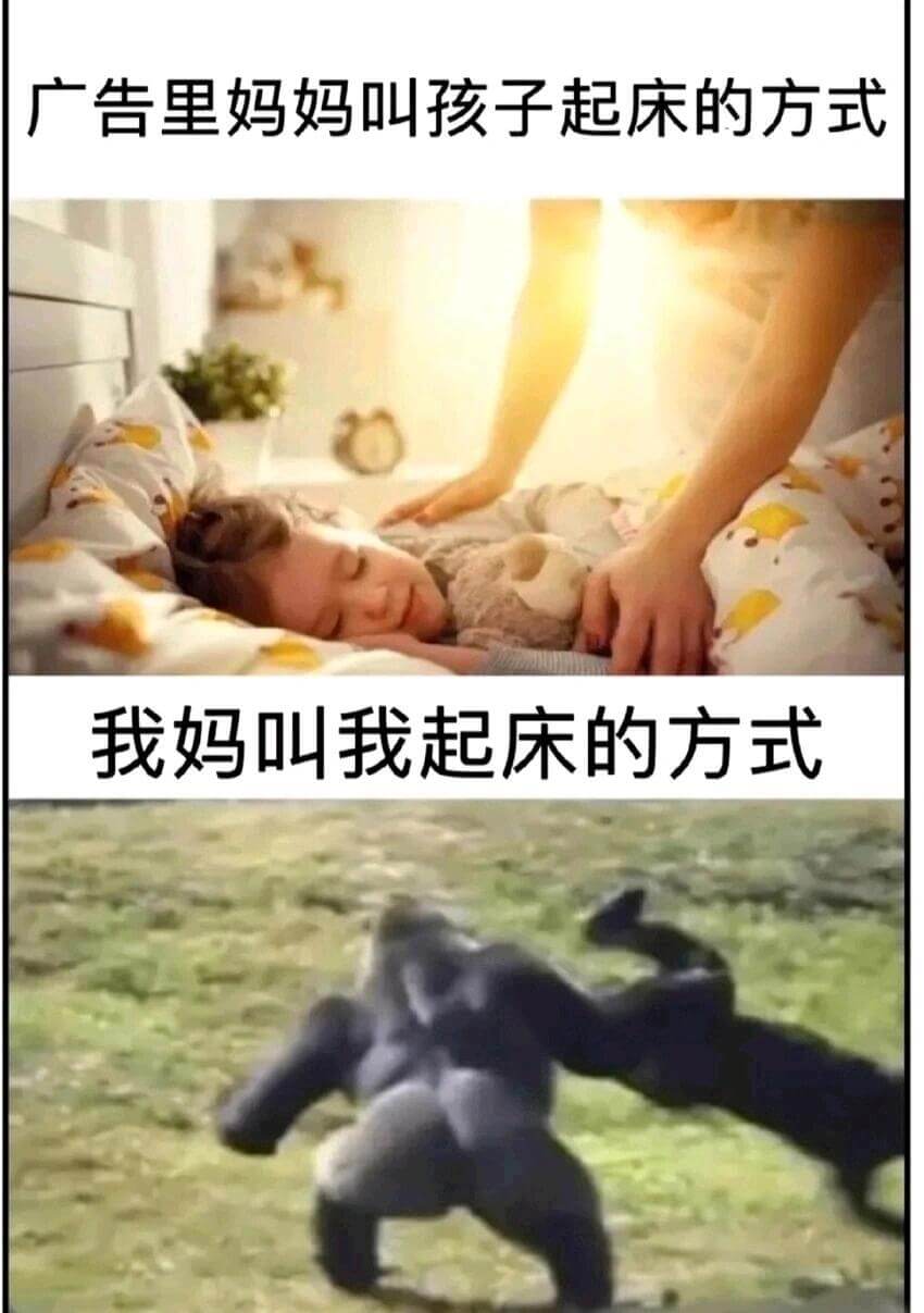 广告里妈妈叫孩子起床的方式我妈叫我起床的方式