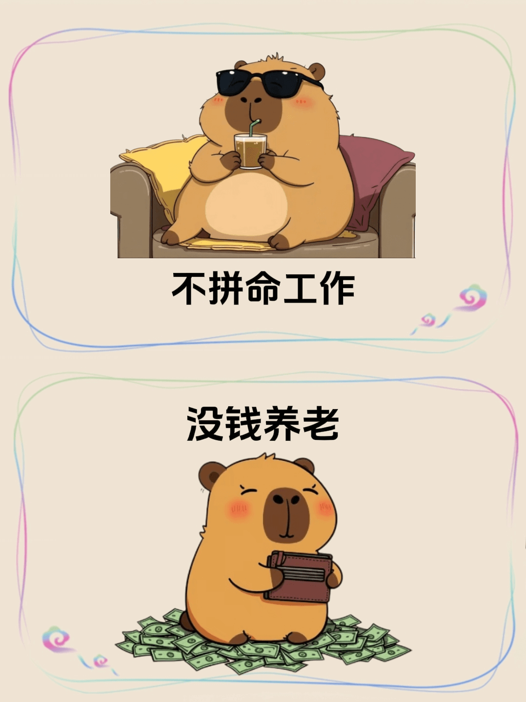 不拼命工作，没钱养老