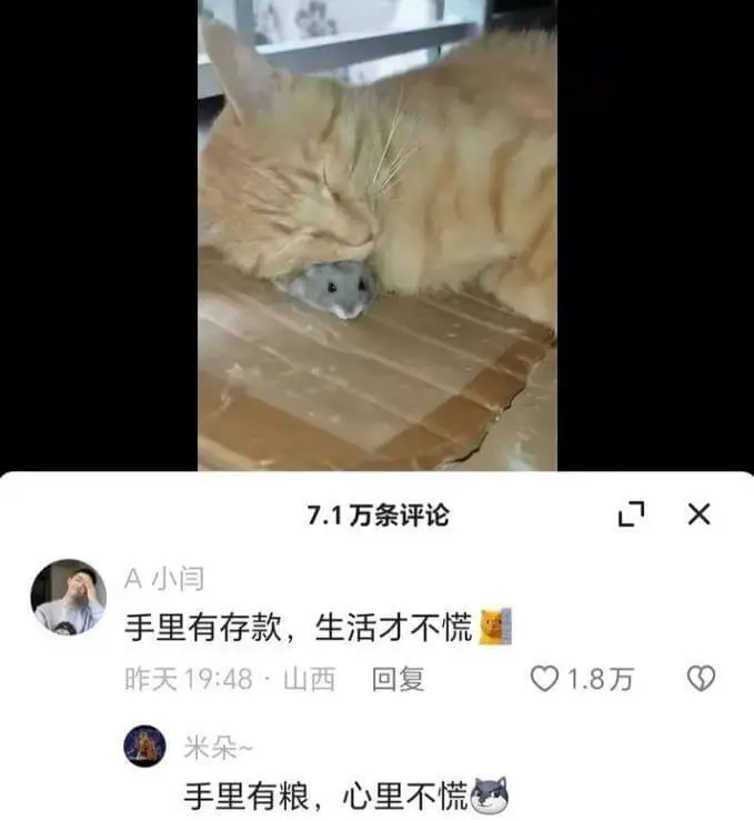 7.1万条评论A小闫手里有存款，生活才不慌回复1.8万昨天1