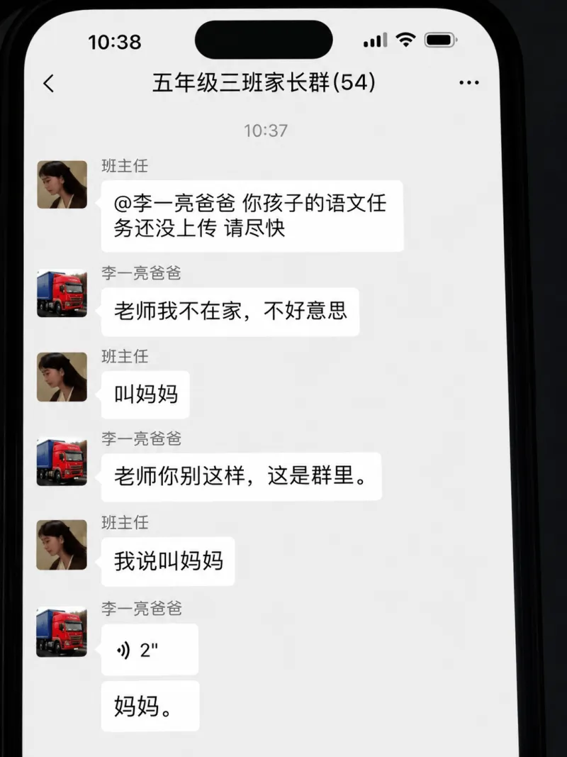 10:38五年级三班家长群(54)10:37班主任@李一亮爸
