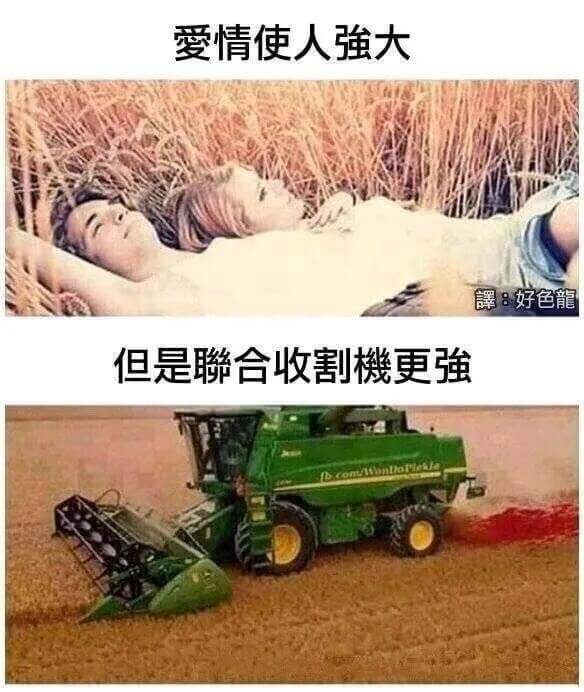 爱情使人强大声好色龙但是联合收割机更强