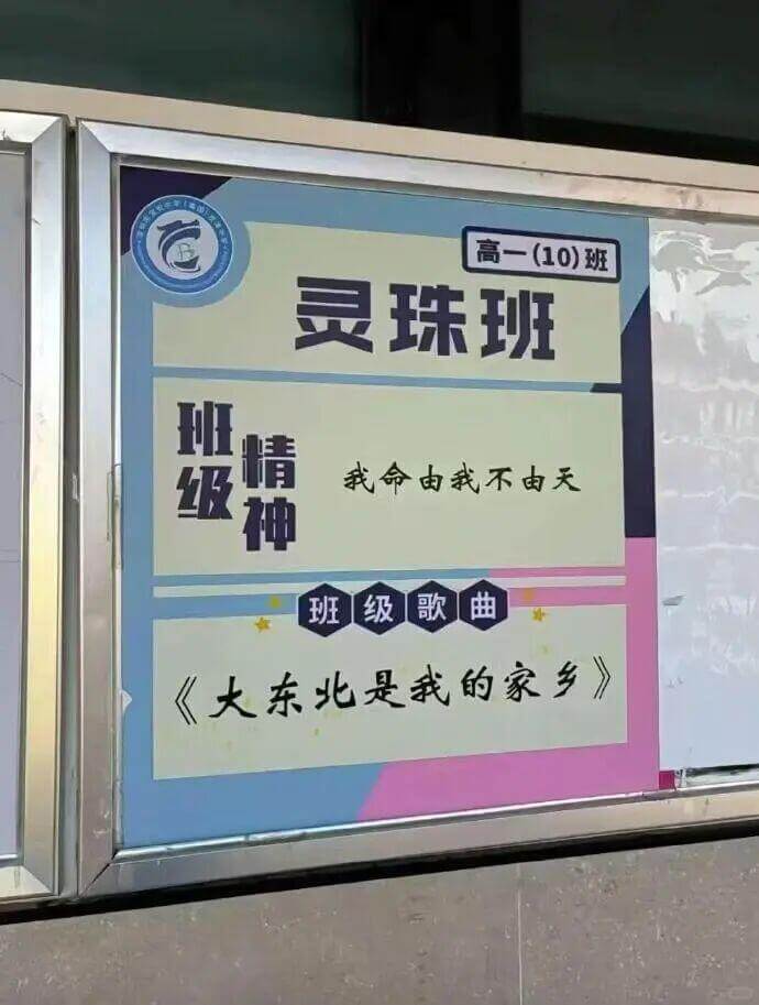 高一（10）班灵珠班班级精神：我命由我不由天班级歌曲：《大东