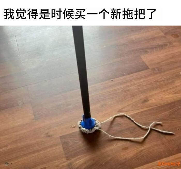 我觉得是时候买一个新拖把了
