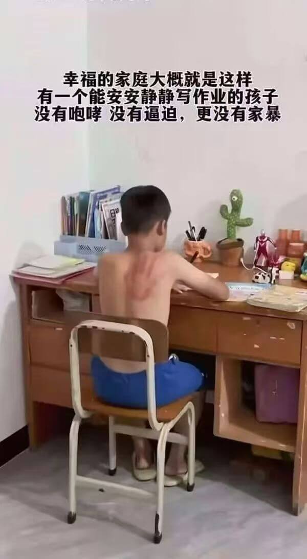 幸福的家庭大概就是这样有一个能安安静静写作业的孩子没有咆哮，