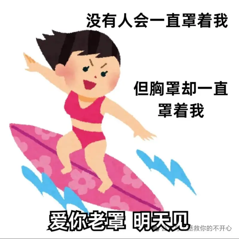 没有人会一直罩着我但胸罩却一直罩着我爱你老罩明天见丞救你的不