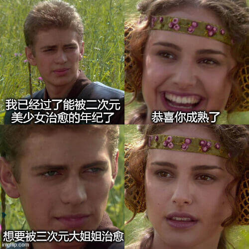 我已经过了能被二次元美少女治愈的年纪了恭喜你成熟了想要被三次