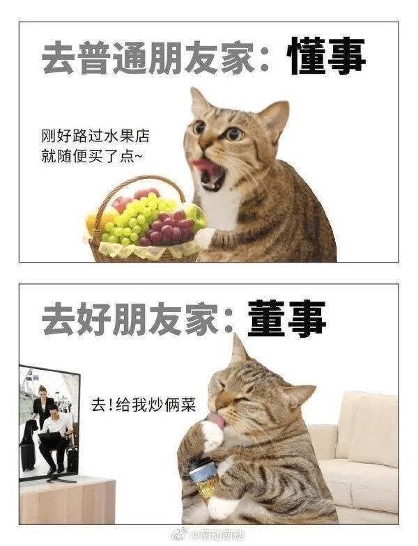 去普通朋友家：懂事刚好路过水果店，就随便买了点～去好朋友家：