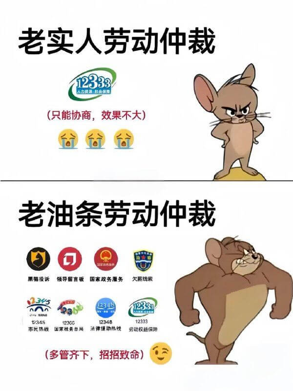 老实人劳动仲裁12333人力资源社会保障(只能协商，效果不大