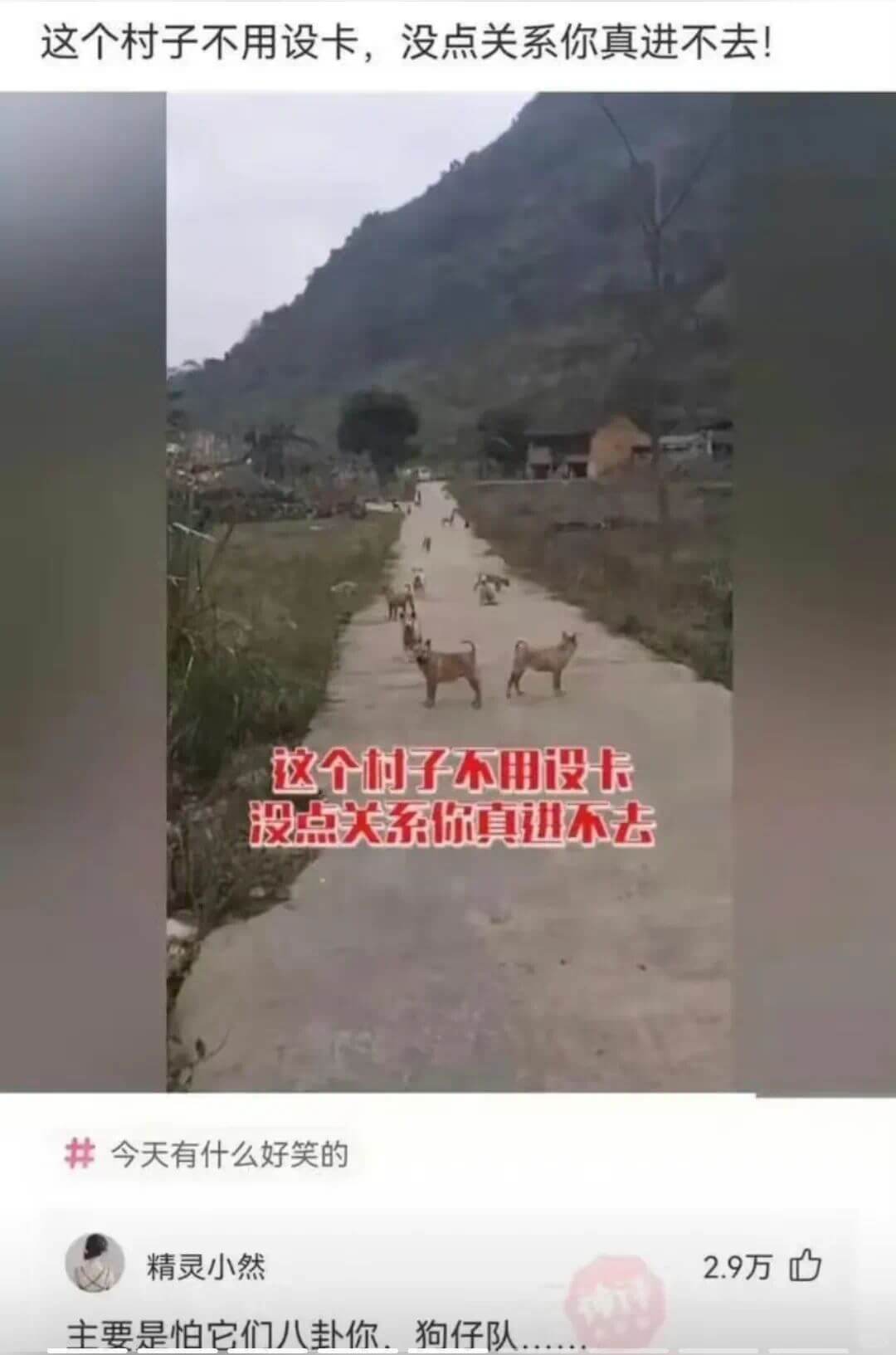 这个村子不用设卡，没点关系你真进不去！这个村子不用设卡没点关