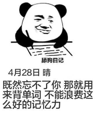 舔狗日记4月28日晴既然忘不了你，那就用来背单词，不能浪费这