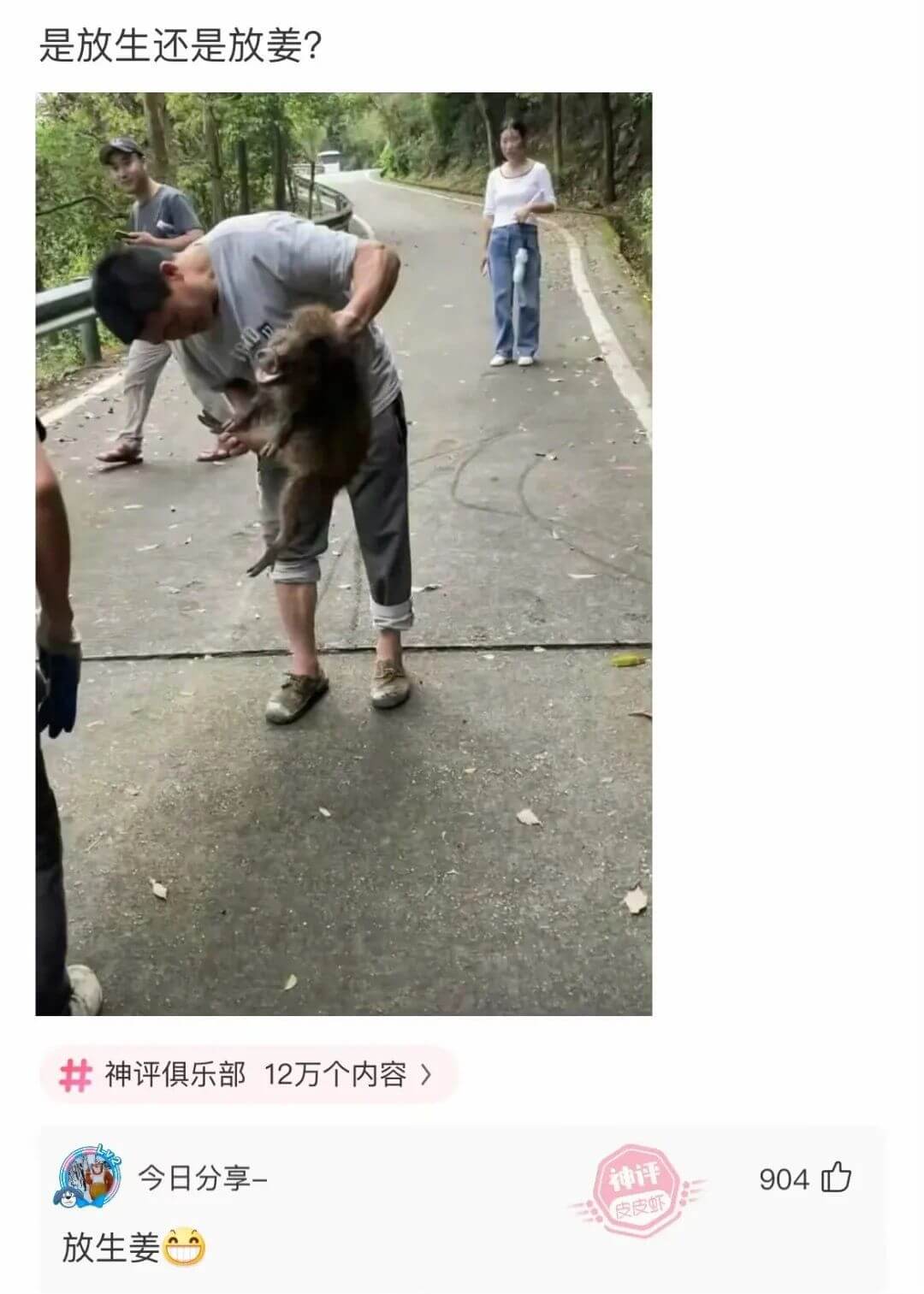 是放生还是放姜?神评俱乐部12万个内容今日分享-放生姜神评9