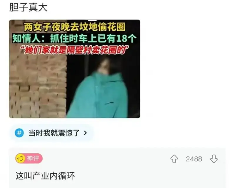 胆子真大两女子夜晚去坟地偷花圈知情人：抓住时车上已有18个“