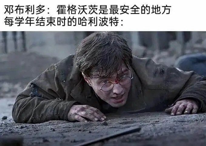 邓布利多：霍格沃茨是最安全的地方。每学年结束时的哈利·波特：