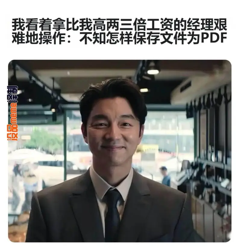 我看着拿比我高两三倍工资的经理艰难地操作：不知怎样保存文件为