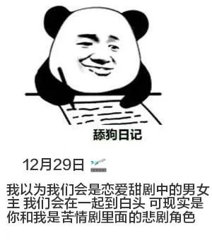 舔狗日记12月29日我以为我们会是恋爱甜剧中的男女主，我们会