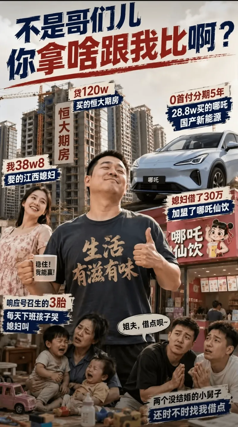 不是哥们儿，你拿啥跟我比啊？货120W，0首付分期5年，买的