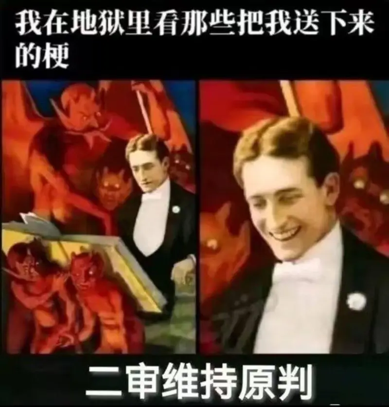 我在地狱里看那些把我送下来的梗二审维持原判