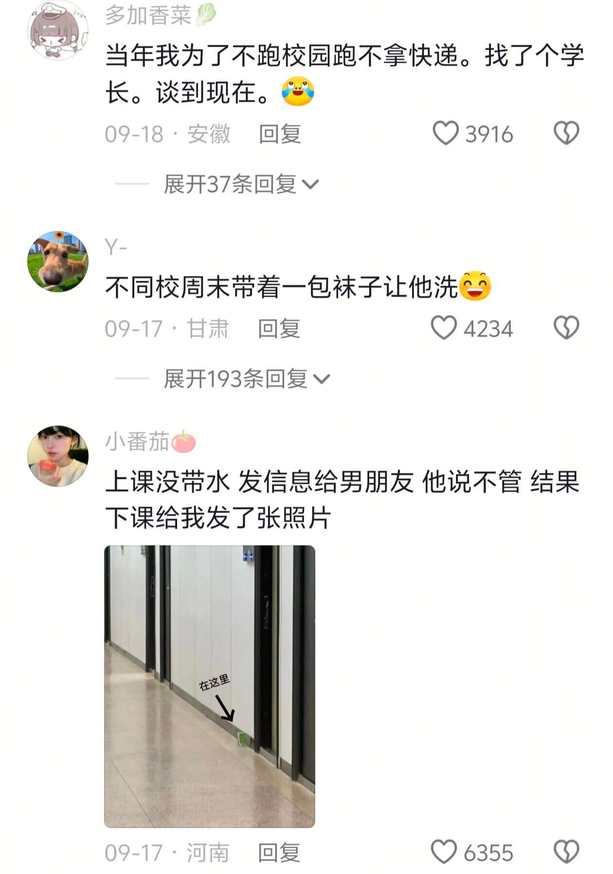 多加香菜鸡当年我为了不跑校园跑不拿快递。找了个学长。谈到现在