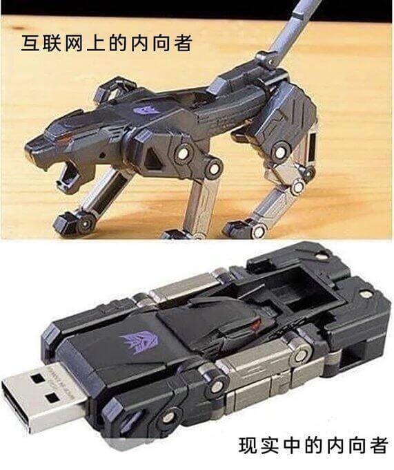 互联网上的内向者现实中的内向者