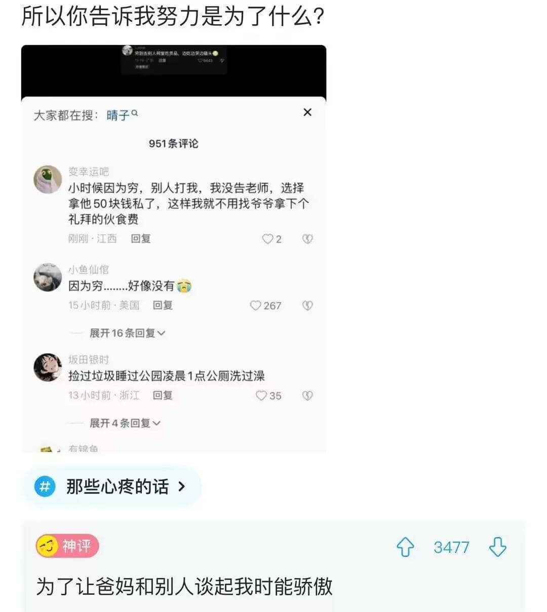 所以你告诉我努力是为了什么？大家都在搜：晴子Q+951条评论