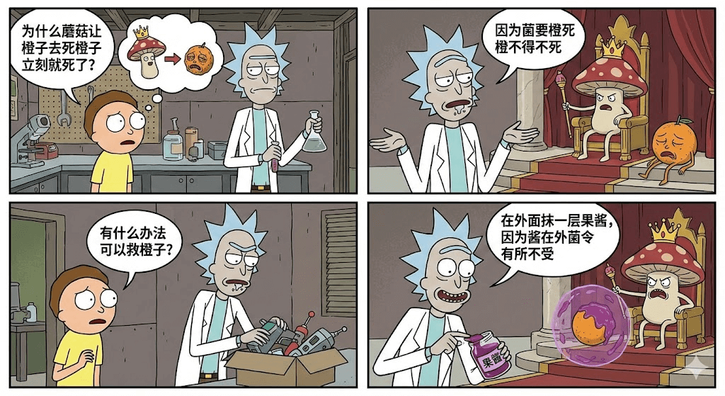 为什么蘑菇让因为菌要橙死橙子去死橙子橙不得不死立刻就死了？在