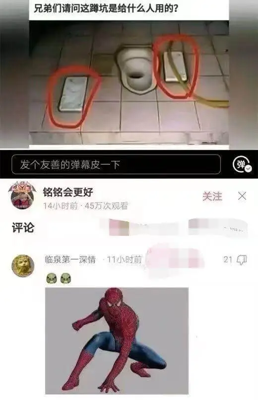 兄弟们，请问这蹲坑是给什么人用的？发个友善的弹幕皮一下。铭铭