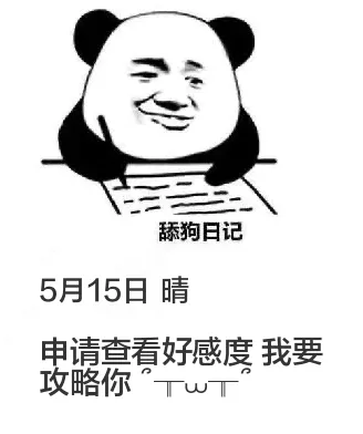 舔狗日记5月15日晴申请查看好感度，我要攻略你～(TwT)