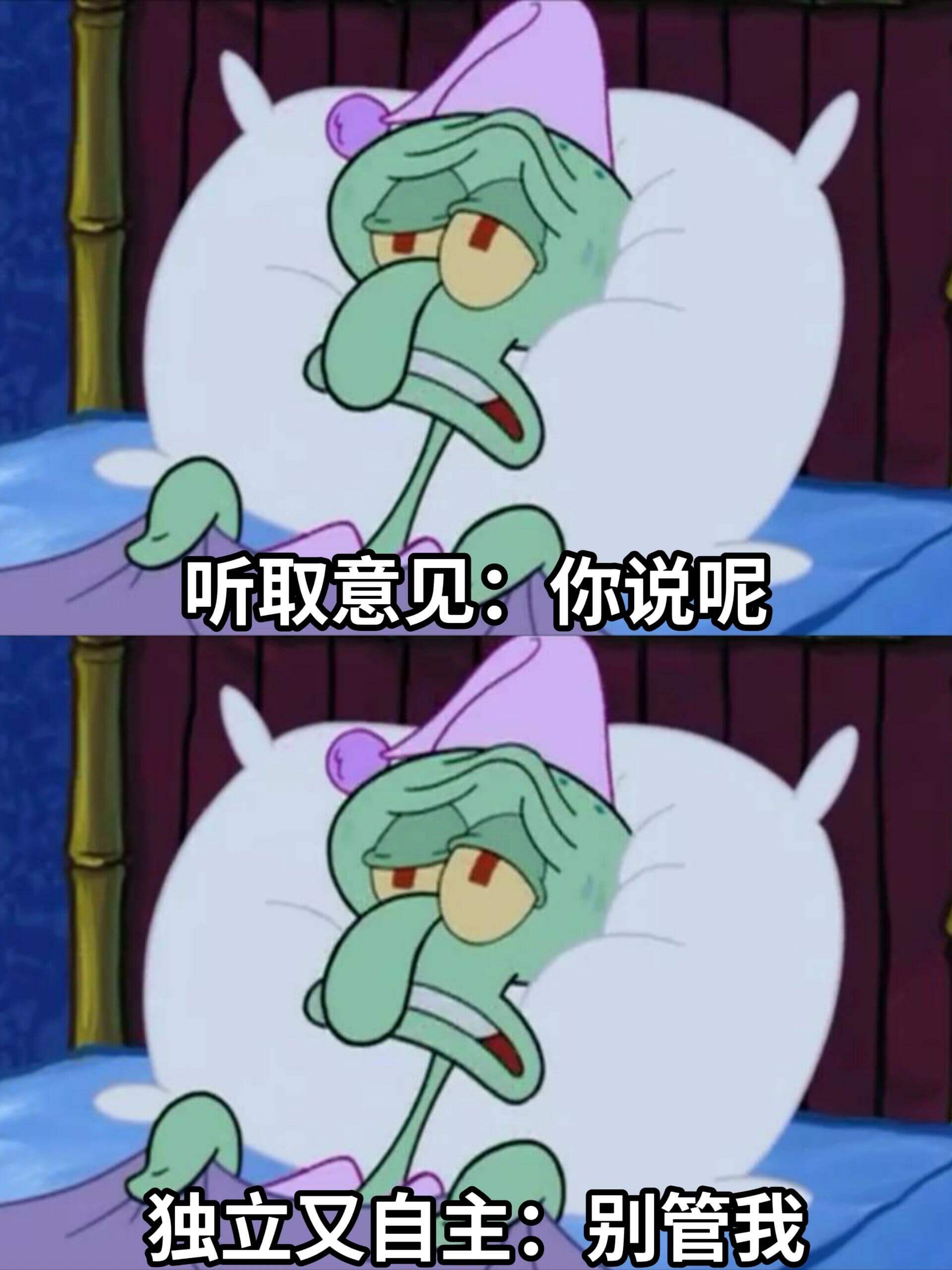 听取意见：你说呢独立又自主：别管我