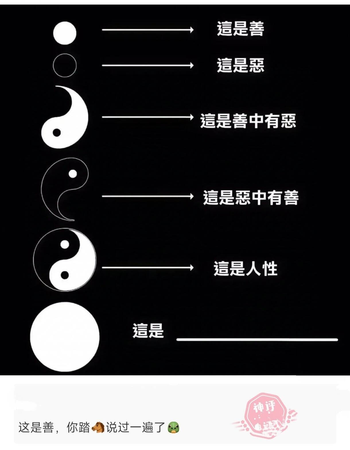 這是善這是惡這是善中有惡這是惡中有善這是人性這是神評這是善，