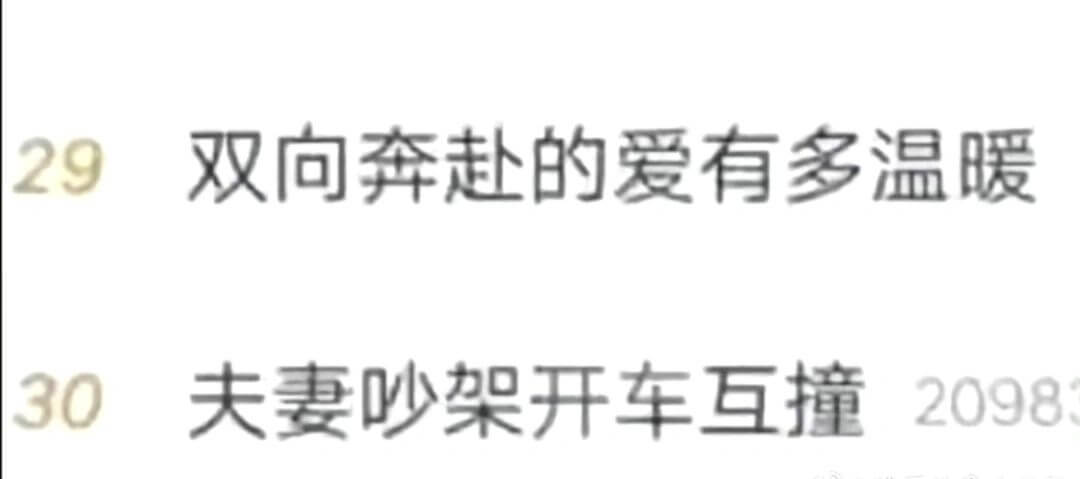 29双向奔赴的爱有多温暖30夫妻吵架开车互撞2098