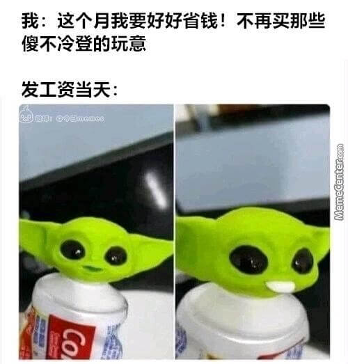 我：这个月我要好好省钱！不再买那些傻不拉登的玩意发工资当天：