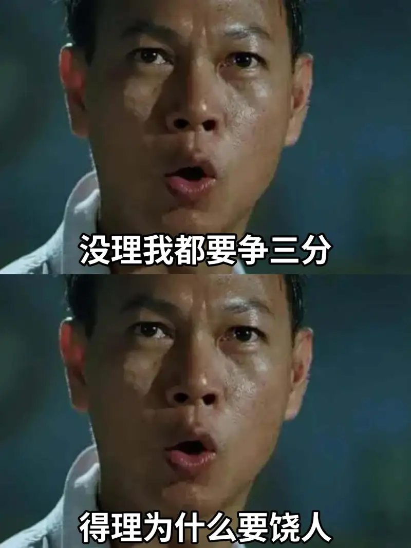 没理我都要争三分得理为什么要饶人