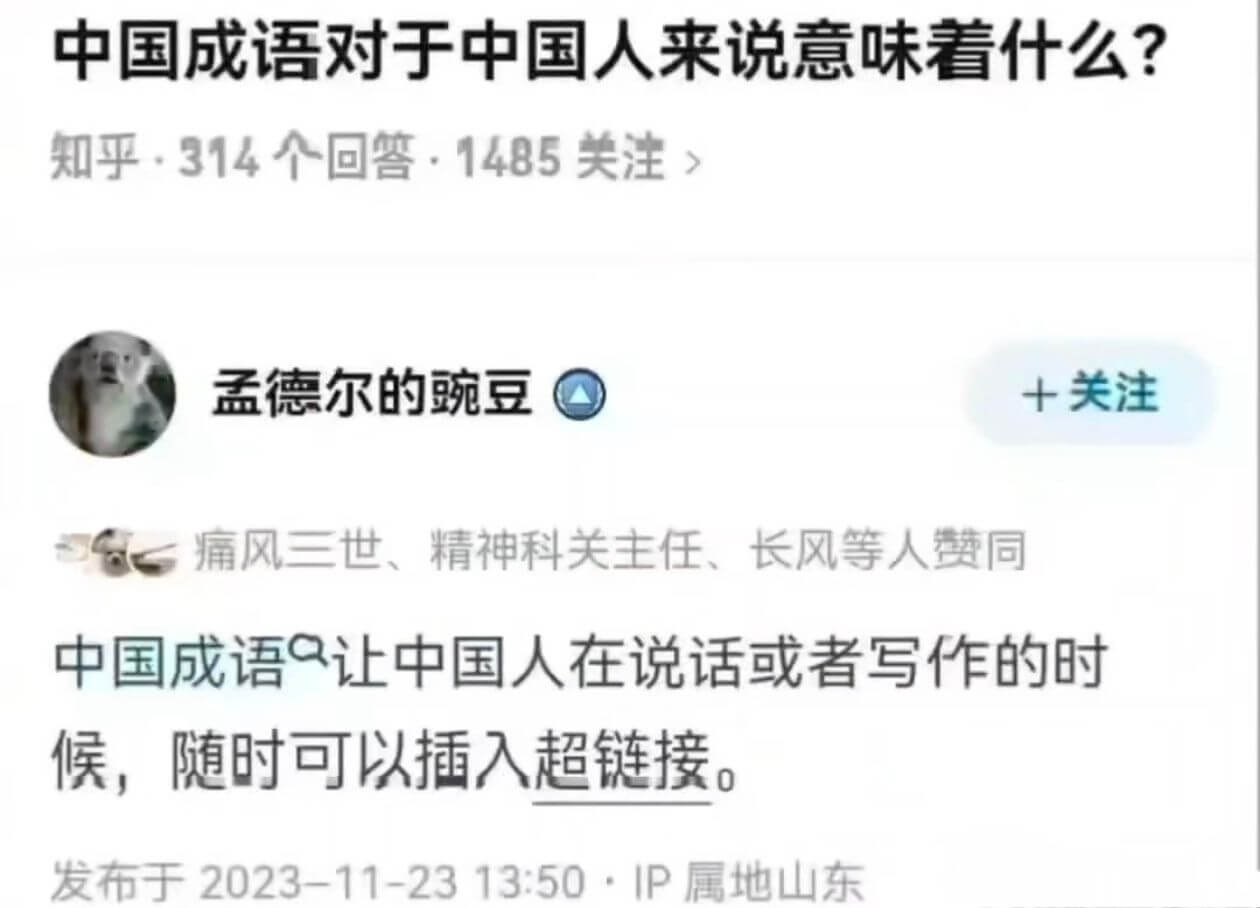 中国成语对于中国人来说意味着什么？知乎·314个回答·148