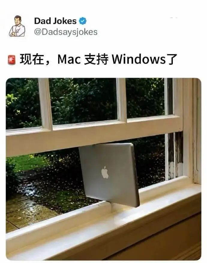 DadJokes@Dadsaysjokes现在，Mac支持W