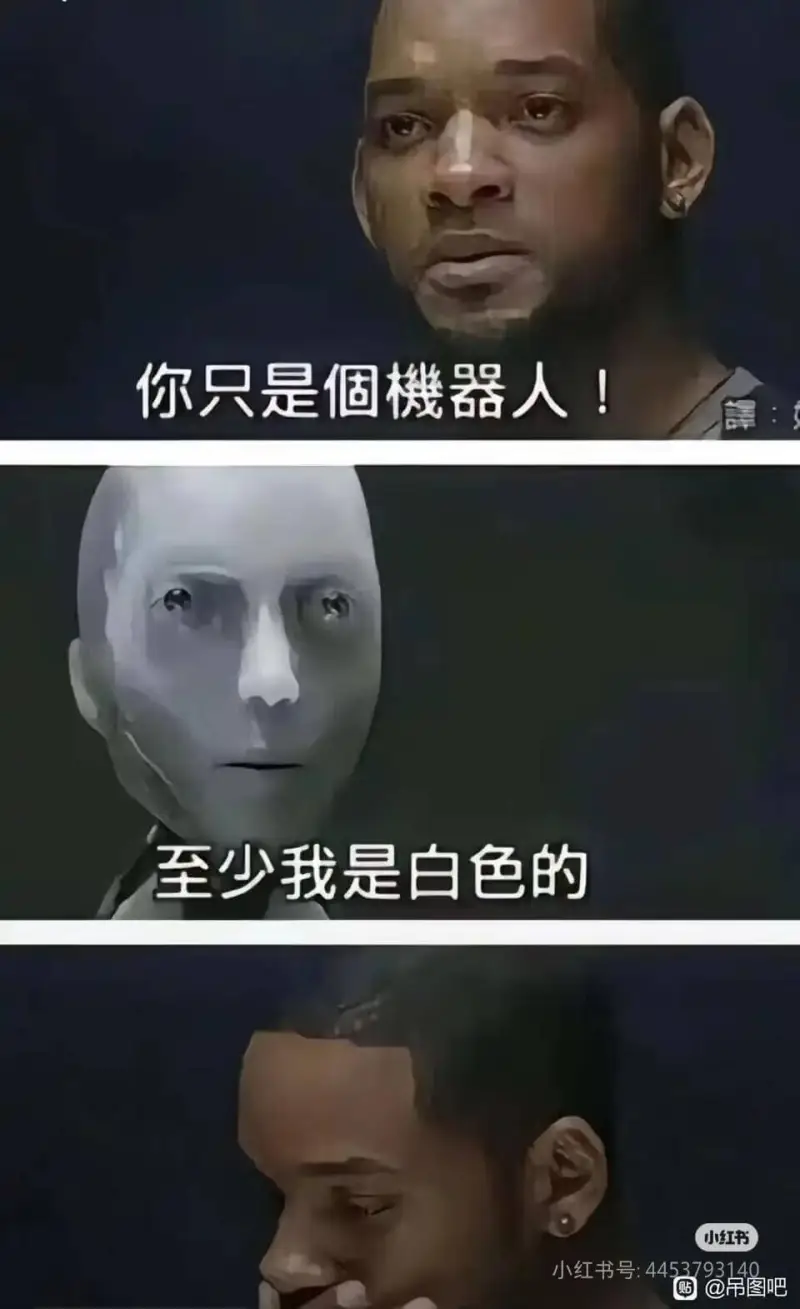 你只是个机器人!至少我是白色的。小红书号:4453