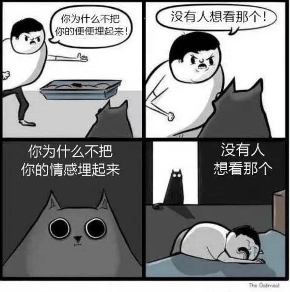 没有人想看那个！你为什么不把你的便便埋起来！你为什么不把你的