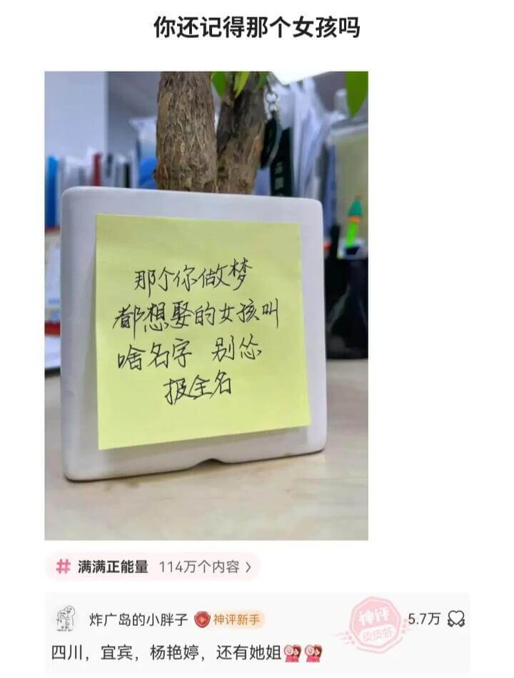 你还记得那个女孩吗那个你做梦都想娶的女孩叫啥名字别怂报全名满