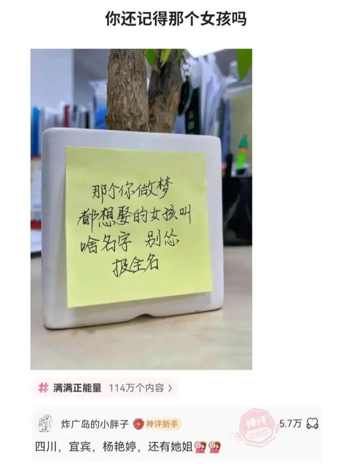 你还记得那个女孩吗那个你做梦都想娶的女孩叫啥名字别怂报全名满