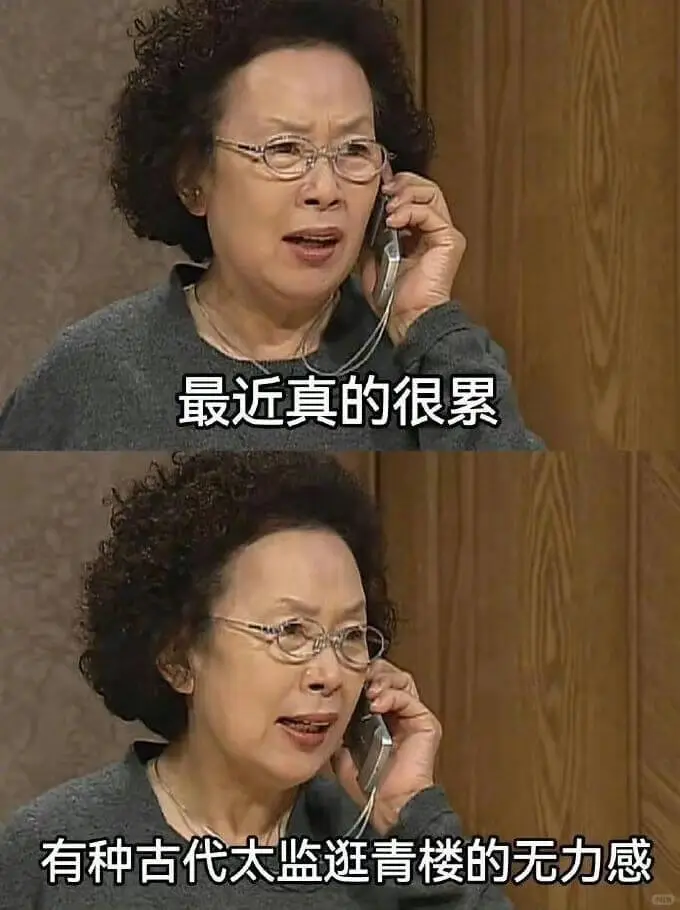 最近真的很累有种古代太监逛青楼的无力感
