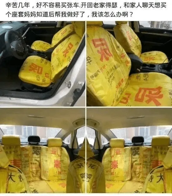 辛苦几年，好不容易买张车开回老家得瑟，和家人聊天想买个座套。