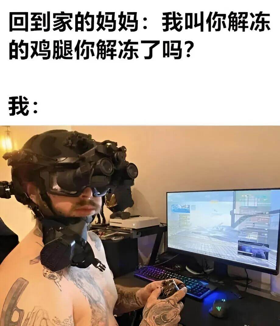 回到家的妈妈：我叫你解冻的鸡腿你解冻了吗？我：