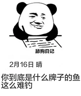 舔狗日记2月16日晴你到底是什么牌子的鱼这么难钓