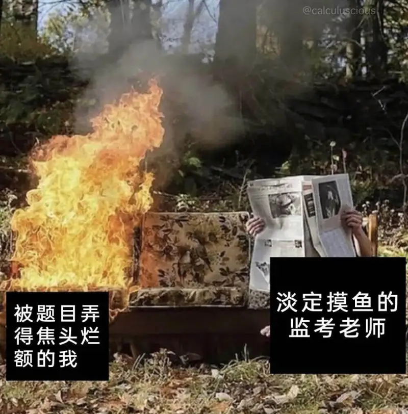 @calculusciours淡定摸鱼的被题目弄焦头烂额的我