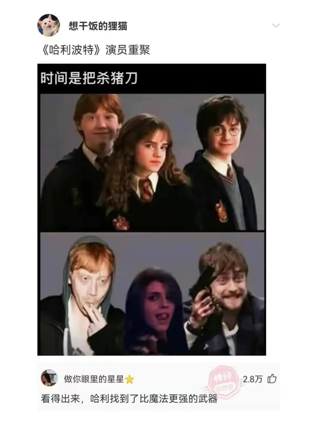 《哈利波特》演员重聚时间是把杀猪刀