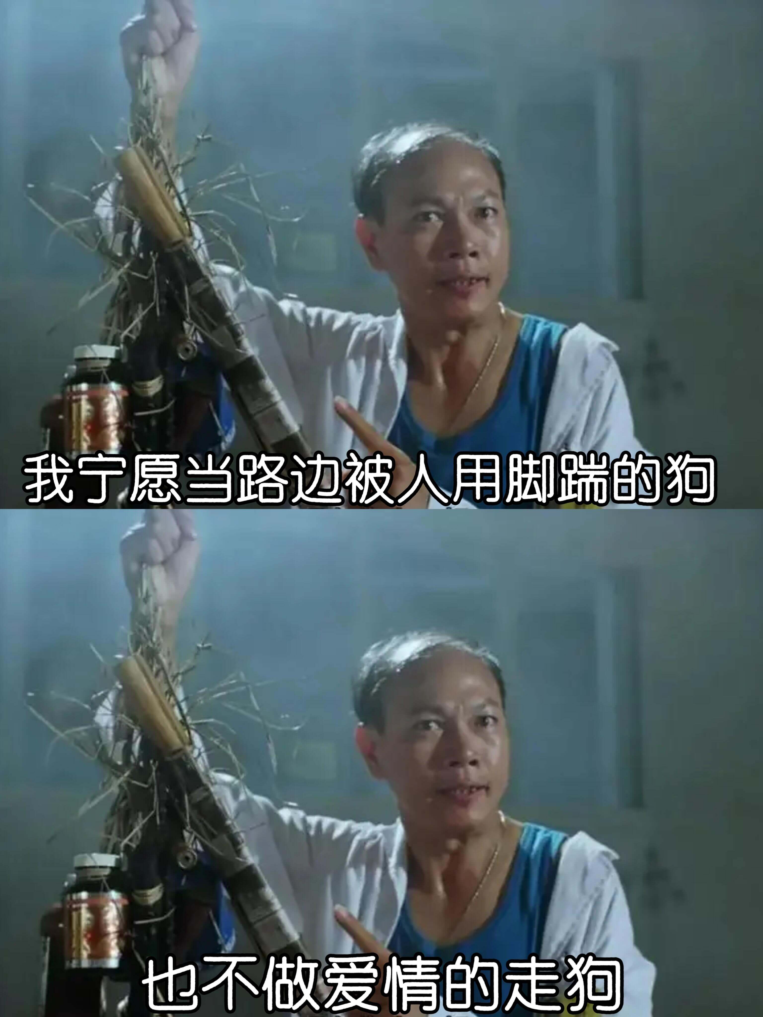 我宁愿当路边被人用脚踹的狗，也不做爱情的走狗。