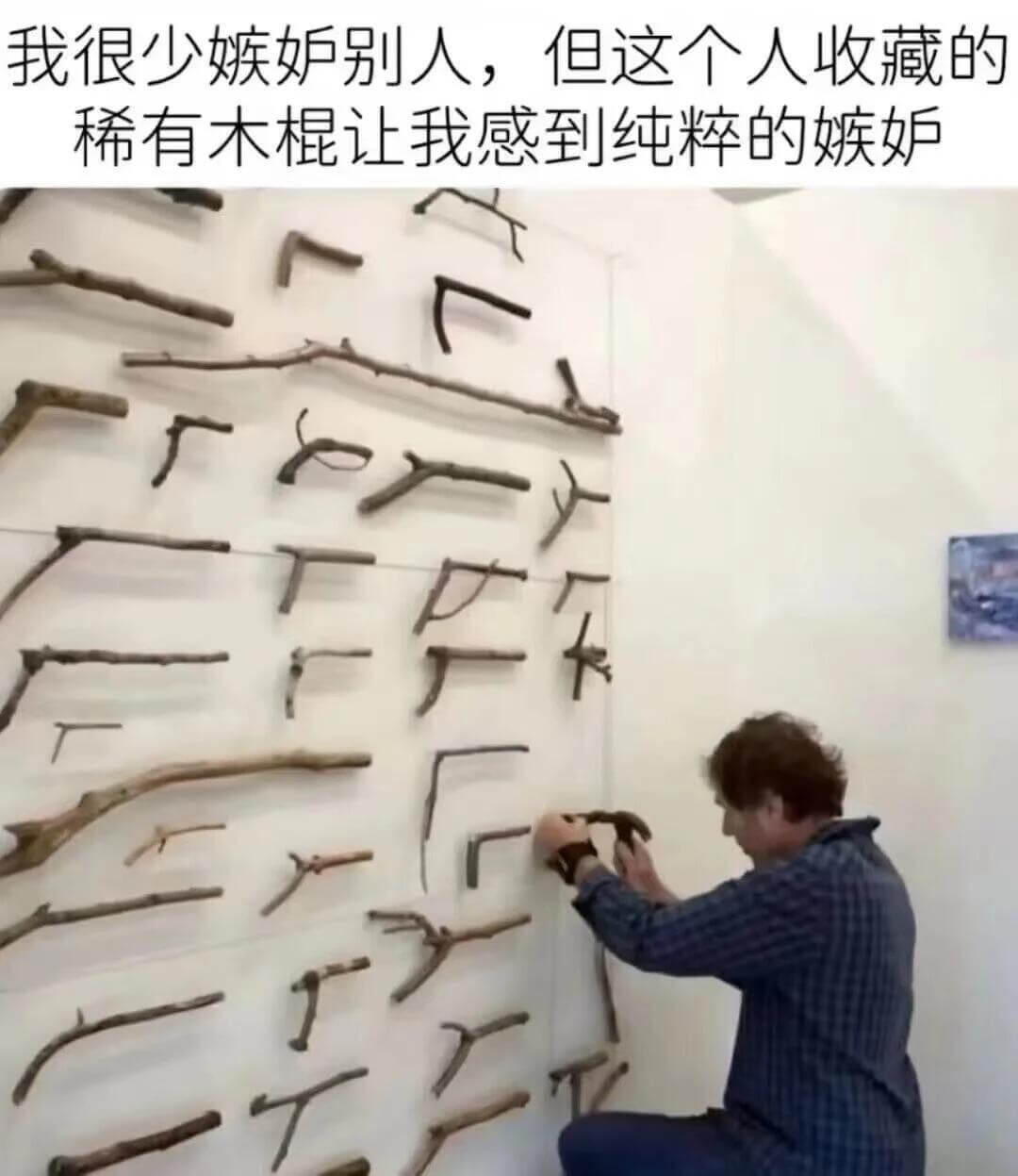我很少嫉妒别人,但这个人收藏的稀有木棍让我感到纯粹的嫉妒