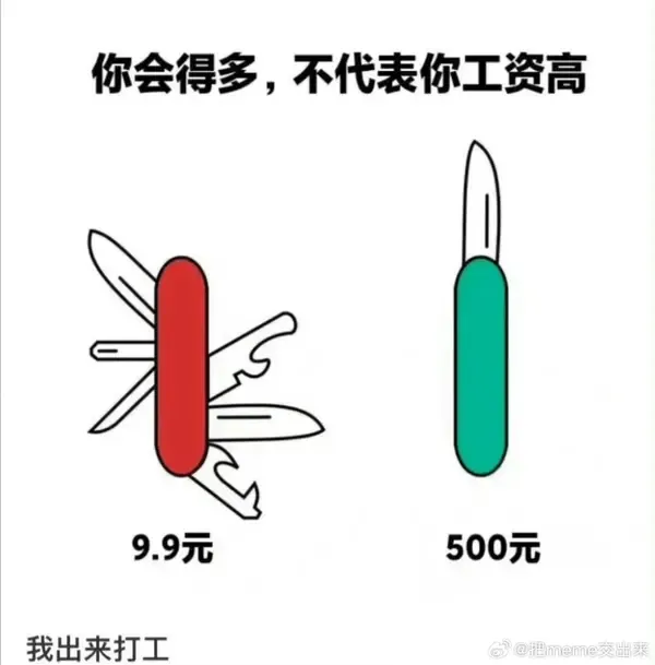 你会得多，不代表你工资高9.9元500元我出来打工@把mem
